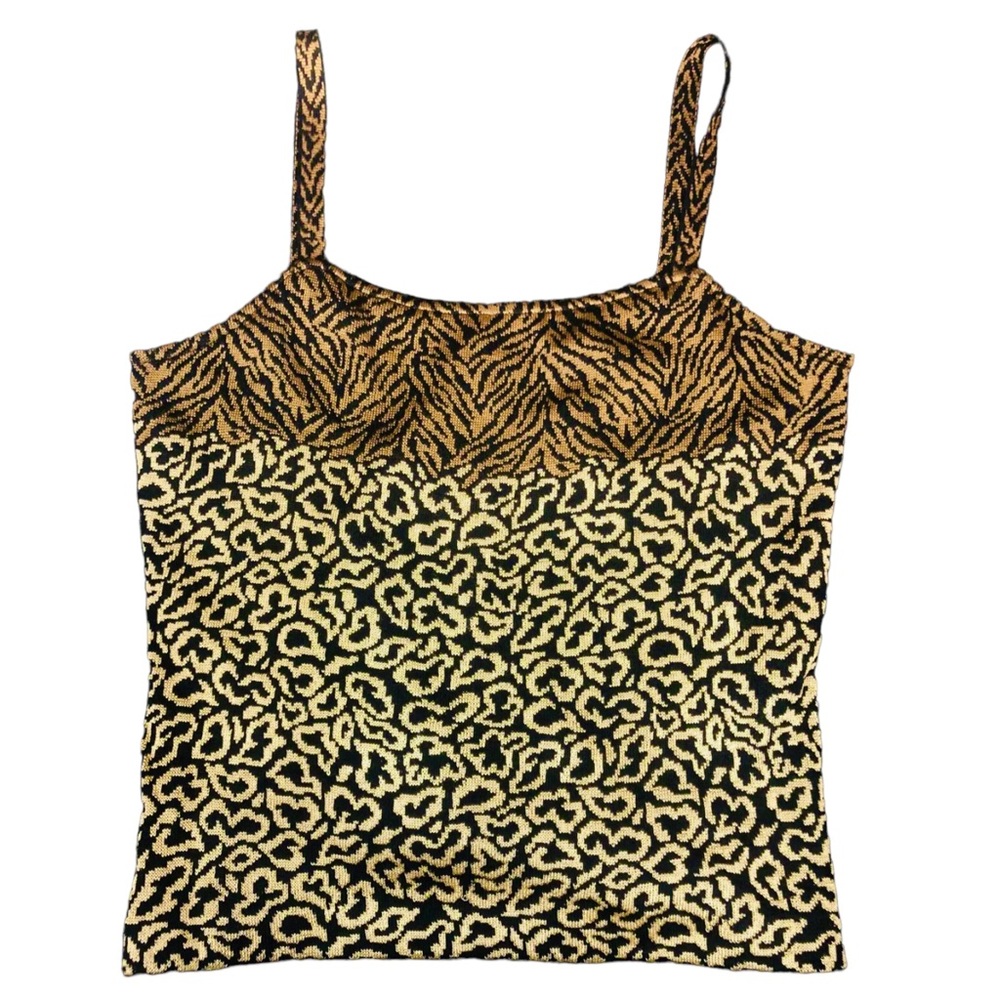 St. John Collection animal print top Sz m - Picture 4 of 12